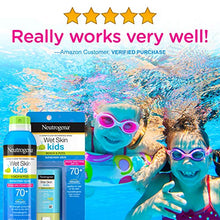 Load image into Gallery viewer, Neutrogena Wet Skin Kids Water Resistant Sunscreen Stick, Kids Sunscreen for Face and Body, Broad Spectrum SPF 70 UVA/UVB Sun Protection, Oil-Free & Hypoallergenic, 0.47 oz