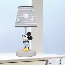 Load image into Gallery viewer, Lambs & Ivy Disney Baby Moonlight Mickey Mouse Lamp with Shade & Bulb - Gray