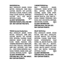 Load image into Gallery viewer, SNICKERS, TWIX, 3 MUSKETEERS & MILKY WAY Full Size Chocolate Candy Bars Variety Mix, 33.31-Ounce 18-Count Box
