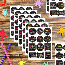 Load image into Gallery viewer, 240 Pieces Inspiring Planner Stickers Inspirational Quote Stickers Motivational Encouragement Stickers for Laptop Book Phone Car Luggage Bike (Black)
