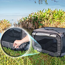 Load image into Gallery viewer, CHEERING PET, Cat Condo Cage, Travel Cage, Portable Pet Crate, Collapsible Litter Box, Foldable Feeding Bowl, Hanging Feather Teaser and Ball, Carrying Bag, Extra Large 32" X 19" X 19" (Checker Board)