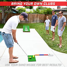 Load image into Gallery viewer, GoSports BattleChip PRO Golf Cornhole Game - Includes 4' x 2' Chipping Target, 16 Foam Balls, Hitting Mat, and Scorecard
