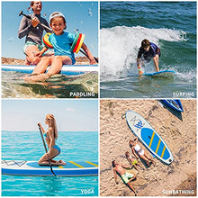 Load image into Gallery viewer, Paddle Board Inflatable Stand Up Paddleboard with SUP Accessories, Waterproof Backpack, Adjustable Paddle, Removable Fin, Non-Slip Deck, Safety Ankle Leash, Hand Pump, Standing Boat for Youth & Adult