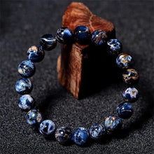 Load image into Gallery viewer, LKBEADS Natural Natural Pietersite 10mm rondelle smooth 7inch Semi-Precious Gemstones Beaded Bracelets for Men Women Healing Crystal Stretch Beaded Bracelet Unisex
