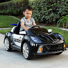 Load image into Gallery viewer, Best Choice Products 12V 2-Speed Kids Police Sports Car Ride On w/ AUX Port, Parent Remote Control, Working Intercom, Headlights, Sounds