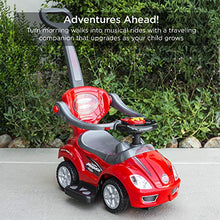 Load image into Gallery viewer, Best Choice Products Kids 3-in-1 Push and Pedal Car Toddler Ride On w/ Handle, Horn, Music - Red