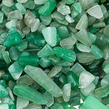 Load image into Gallery viewer, rockcloud 1 lb Green Aventurine Small Tumbled Chips Crushed Stone Healing Reiki Crystal Jewelry Making Home Decoration
