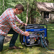 Load image into Gallery viewer, Westinghouse WGen9500 Heavy Duty Portable Generator - 9500 Rated Watts & 12500 Peak Watts - Gas Powered - Electric Start - Transfer Switch & RV Ready - CARB Compliant