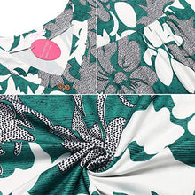 Load image into Gallery viewer, Sweetnight Shirt For Women Casual Short Sleeve Printed Flared Tunic Tops Green S