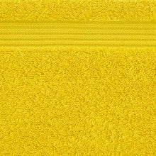 Load image into Gallery viewer, Luxury Turkish Cotton Washcloths for Easy Care, Extra Soft & Absorbent, Fingertip Towels, 4 Pack Washcloth Set by United Home Textile, Lemon Yellow