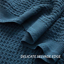 Load image into Gallery viewer, Bedsure 100% Cotton Thermal Blanket - 405GSM Soft Blanket in Waffle Weave for Home Decoration - Perfect for Layering Any Bed for All-Season - Queen Size (90 x 90 inches), Teal