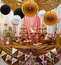 Load image into Gallery viewer, KAXIXI Party Hanging Paper Fans Decorations, Wedding Birthday Bachelorette Bridal Shower Party Ceiling Hangings Gender Reveal Baby Shower Graduation Decorations, 6pc