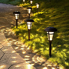 Load image into Gallery viewer, Solpex Solar Pathway Lights Outdoor,6 Pack Solar Garden Lights, Bronze Finshed, Waterproof Solar Walkway Lights Outdoor Lawn, Patio, Yard, Garden, Pathway, Walkway and Driveway.…
