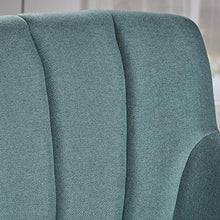 Load image into Gallery viewer, Christopher Knight Home Merel Mid-Century Modern Fabric Club Chair, Dark Teal / Natural