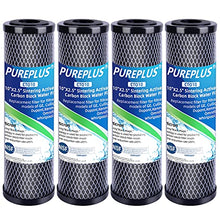 Load image into Gallery viewer, 1 Micron 2.5" x 10" Whole House CTO Carbon Water Filter Cartridge Replacement for Countertop Water Filter System, Dupont WFPFC8002, WFPFC9001, FXWTC, SCWH-5, WHEF-WHWC, WHCF-WHWC, AMZN-SCWH-5, 4Pack