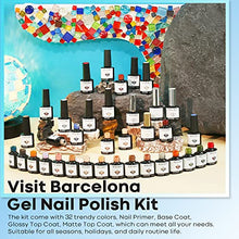 Load image into Gallery viewer, Modelones Gel Nail Polish Kit- Gel Polish 36 Pcs Brown Nude Pink Blue Nail Gel Polish Set 7ML Soak Off Glitter Starter Gel Nail Kit with Nail Primer Matte Glossy Top Base Coat Holiday Christmas Gift