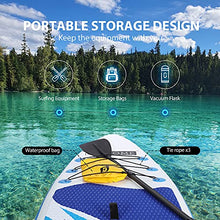 Load image into Gallery viewer, VIVOHOME 10FT 32 Inch Width Inflatable Stand Up Paddle Board with Premium SUP Accessories Backpack Leash Paddle Bottom Fin Waterproof Bag Anti Slip Deck Surfboard for Adults Youth 330Lbs (Blue)