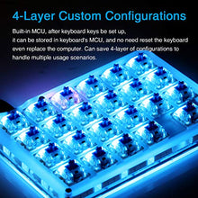 Load image into Gallery viewer, Koolertron One Handed Macro Mechanical Keyboard, Portable Mini One-Handed Mechanical Gaming Keypad 23 Fully Programmable Keys ((Blue Backlit/Blue switches))