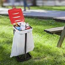 Load image into Gallery viewer, Wakeman Portable Trash Bag Holder- Collapsible Trashcan for Garbage and Indoor/Outdoor Use Outdoors -Ideal for Camping Recycling and More (Red)