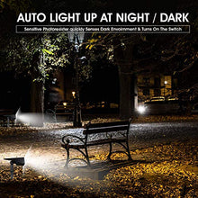 Load image into Gallery viewer, WBM Smart 20 LEDs Solar Landscape Spotlights, IP67 Waterproof, 2-in-1 Wireless Outdoor Security Lights for Yard Garden Driveway Porch Walkway Pool Patio, 4 Pack