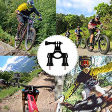 Load image into Gallery viewer, Bicycle Bike Handlebar Mount Adapter for GoPro Hero (2018) Fusion Session Black Silver 7 6 5 4 3 2 1 + EK7000 Sjcam Seatpost Pole Clamp + 3 Way Adjustable Pivot Arm for Action Cameras by MiPremium
