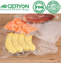 Load image into Gallery viewer, GERYON Vacuum Sealer Rolls, Vacuum Sealer Bags for Food Saver Storage, 2 Pack 8" x 16'