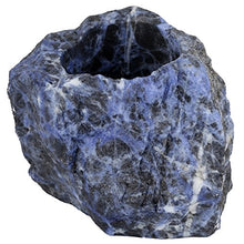 Load image into Gallery viewer, mookaitedecor Natural Sodalite Crystal Tea Light Candle Holder/Air Plant Holder Home Decor