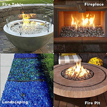 Load image into Gallery viewer, Uniflasy 1/2 Inch Fire Glass for Fire Pit, Fire Glass Beads, Fire Glass Drops for Natural or Propane Fireplace, Garden Landscaping, Safe for Outdoors Indoors Firepit Glass, 10 Pound, Cobalt Blue