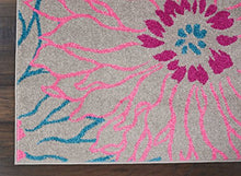 Load image into Gallery viewer, Nourison Passion Bohemian Floral Grey 6'7" x 9'6" Area Rug, (7'x10')