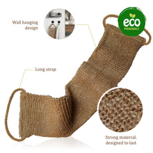 Load image into Gallery viewer, Set of Hemp Back Washer & Wooden Cleaning Finger Nail Brush