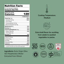 Load image into Gallery viewer, Fresh Press Farms Cold Pressed High Polyphenol Pure Gold Extra Virgin Olive Oil, 16.4 Fl Oz (Pack of 2), Georgia Grown, 100% American Made, Unrefined, Certified Whole30, Non-GMO, Keto, Paleo, Gluten Free