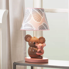 Load image into Gallery viewer, Lambs & Ivy Calypso Lamp Pink/Gray Koala Nursery Lamp with Shade & Bulb