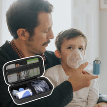 Load image into Gallery viewer, Elonbo Carrying Case for Portable Handheld Inhaler Nebulizer Machine for Adults and Kids, Asthma Inhaler Travel Case, Handheld Mesh Atomizer Machine Holder, Inhaler Spacer Bag, Black. CASE ONLY