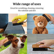 Load image into Gallery viewer, Set of Hemp Back Washer & Wooden Cleaning Finger Nail Brush
