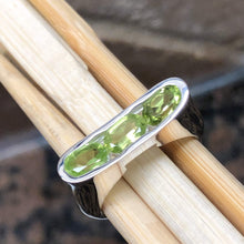 Load image into Gallery viewer, Genuine Green Peridot 925 Solid Sterling Silver Ring Size 5.75, 6, 6.75, 7, 7.75, 8, 9, 9.75, 10