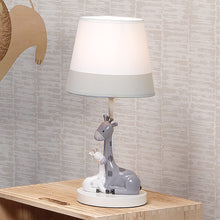 Load image into Gallery viewer, Lambs & Ivy Jungle Friends White/Gray Giraffe Nursery Lamp with Shade & Bulb