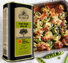 Load image into Gallery viewer, Ellora Farms, Certified PDO Extra Virgin Olive Oil, Single Estate, Single Origin, Single Variety, Cold Press & Traceable Olive Oil, Born in Crete, Greece, Kosher, 1 Lt Tin (33.8 oz.)