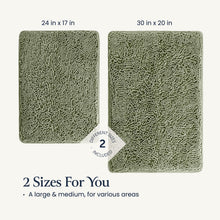 Load image into Gallery viewer, BELADOR Bathroom Rugs Sets 2 Piece - Plush Bath Mat Set Quick-Dry Soft Chenille Bathroom Mat with Rubber Backing, Absorbant Bathroom Rug Set, Washable Bath Rugs for Bathroom - Bath Mats 24x17 + 30x20