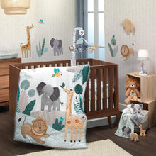 Load image into Gallery viewer, Lambs & Ivy Jungle Friends White/Gray Giraffe Nursery Lamp with Shade & Bulb
