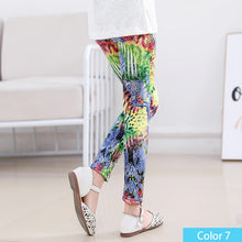 Load image into Gallery viewer, SheeCute Girls Spring Autumn Full Length Printing Skinny Leggings SC1752-C