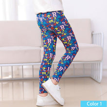 Load image into Gallery viewer, SheeCute Girls Spring Autumn Full Length Printing Skinny Leggings SC1752-C