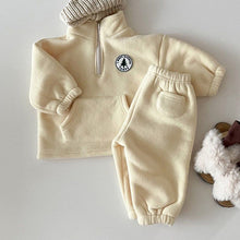 Load image into Gallery viewer, New Toddler Boys Clothes Set Outfit Children Warm Fleece Swearshirt Baby Girls Pullover Tops + Pants Suit 2pcs Kids Clothing Set