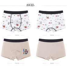 Load image into Gallery viewer, 4 Pcs High Quality Children's Underwear for Kids Cartoon Cat Shorts Soft Cotton Underpants Boys Teenage Striped Panties 4-16T