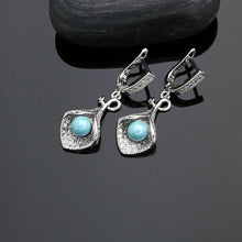 Load image into Gallery viewer, 925 Silver Jewelry Sets Blue Pearl Beads White Crystal