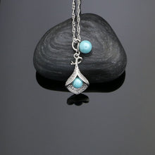 Load image into Gallery viewer, 925 Silver Jewelry Sets Blue Pearl Beads White Crystal