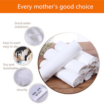 Load image into Gallery viewer, 10 Pieces Diapers Cotton Baby Muslin Nappy 100% Reusable Newborn Diapers Baby Repeated Use Gauze Cloth Nappy 60*60 cm