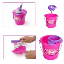 Load image into Gallery viewer, Kids Toys Baby Play Housekeeping Toys Mini Simulation Mop Broom Bucket Swab Kids Role Playing Pretend Play Educational Toy