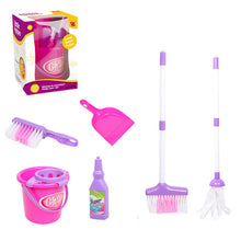 Load image into Gallery viewer, Kids Toys Baby Play Housekeeping Toys Mini Simulation Mop Broom Bucket Swab Kids Role Playing Pretend Play Educational Toy