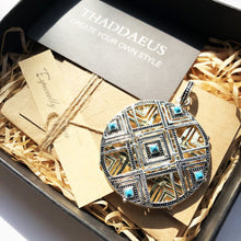 Load image into Gallery viewer, Blue Africa Ornament Fashion Jewelry 925 Sterling Silver Necklace