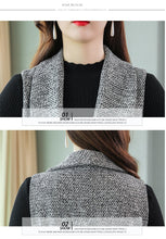 Load image into Gallery viewer, FairyShely Woolen Vest Knitted Sweater Dress Suit Women 2020 Autumn Winter Vintage Long Pullover Belt Blazer Dress Two Piece Set